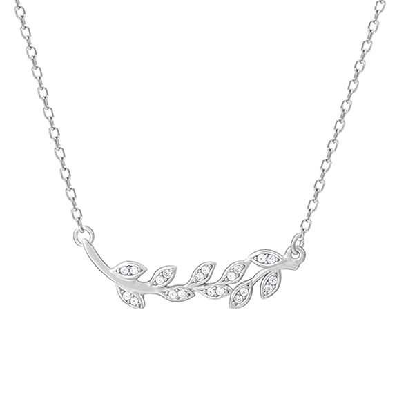 GIVA 925 Sterling Silver Anushka Sharma Classic Leaf Necklace with Chain |Gifts for Women & Girls | With Certificate of Authenticity and 925 Stamp | 6 Month Warranty*