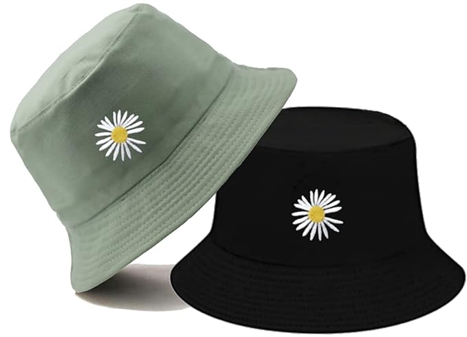 JAZAA Bucket Hat for Women Men Teens Reversible Summer Beach Sun Hat Packable Fisherman Cap for Travel Outdoor Hiking